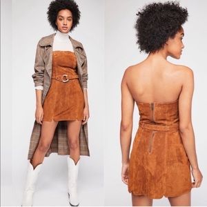 NWT Free People Bet On It Suede Mini Dress